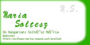 maria soltesz business card